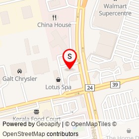 Fast Eddie's on Hespeler Road, Cambridge Ontario - location map