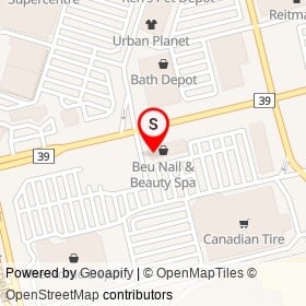 Sam’s Grill - Poutine and Burgers on Pinebush Road, Cambridge Ontario - location map