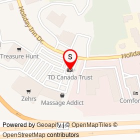 TD Canada Trust on Holiday Inn Drive, Cambridge Ontario - location map