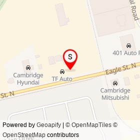 VK Auto on Eagle Street North, Cambridge Ontario - location map