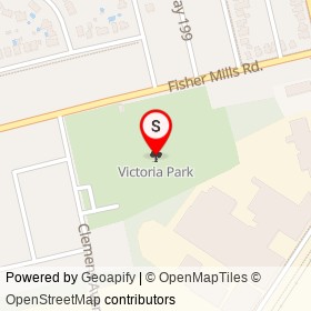Victoria Park on , Cambridge Ontario - location map