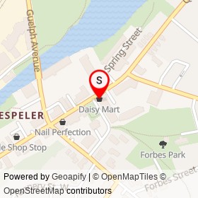 Daisy Mart on Queen Street East, Cambridge Ontario - location map