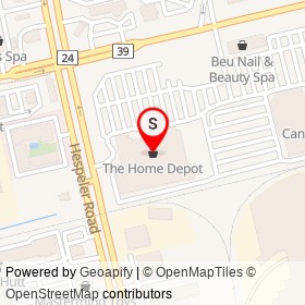 The Home Depot on Hespeler Road, Cambridge Ontario - location map