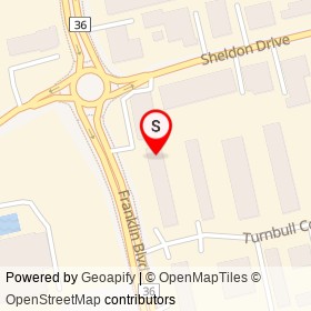 Rubberline on Franklin Boulevard, Cambridge Ontario - location map