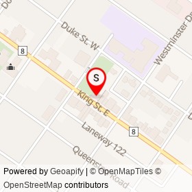 RBC on King Street East, Cambridge Ontario - location map
