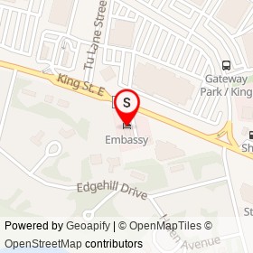 Embassy on King Street East, Kitchener Ontario - location map