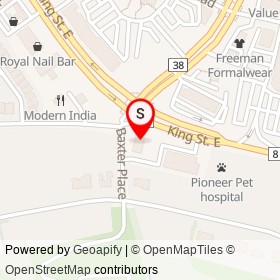 Piper Arms on King Street East, Kitchener Ontario - location map