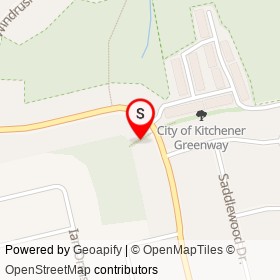 City of Kitchener Greenway on , Kitchener Ontario - location map