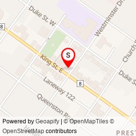 TD Canada Trust on King Street East, Cambridge Ontario - location map