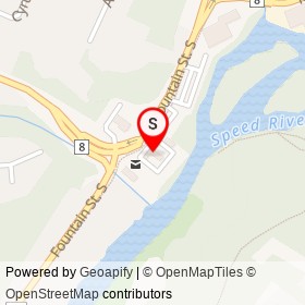 Canadian Tire on Fountain Street South, Cambridge Ontario - location map