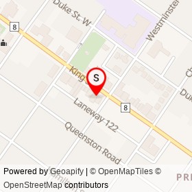 The Groove Kitchen on King Street East, Cambridge Ontario - location map