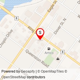 Dairy Queen on King Street East, Cambridge Ontario - location map