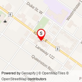 The Costume Shop on King Street East, Cambridge Ontario - location map