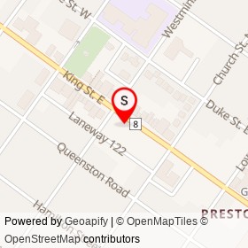 Anubis on King Street East, Cambridge Ontario - location map