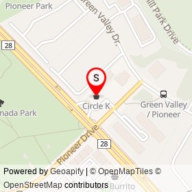 Circle K on Pioneer Drive, Kitchener Ontario - location map
