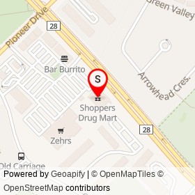 Shoppers Drug Mart on Homer Watson Boulevard, Kitchener Ontario - location map