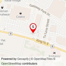 William's Fresh Cafe on King Street East, Kitchener Ontario - location map