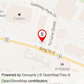 Wendy's on King Street East, Kitchener Ontario - location map