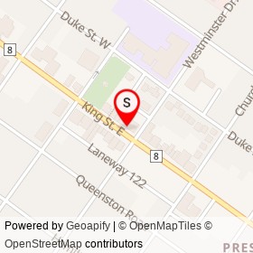 Hair Space on King Street East, Cambridge Ontario - location map