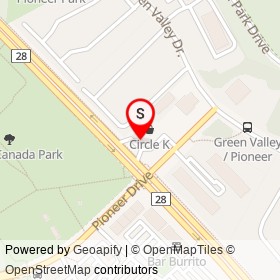 Esso on Pioneer Drive, Kitchener Ontario - location map