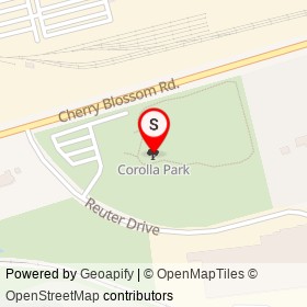Corolla Park on , Cambridge Ontario - location map