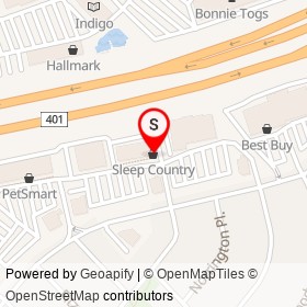 Sleep Country on Maple Avenue, Milton Ontario - location map