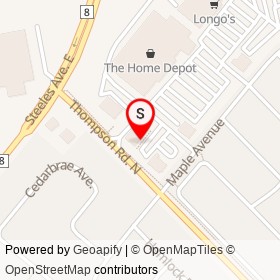 Maple Dental Care on Maple Avenue, Milton Ontario - location map