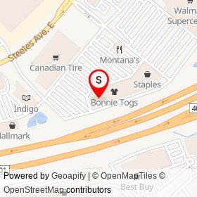 The Brick Mattress Store on Steeles Avenue East, Milton Ontario - location map
