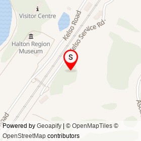 Kelso Conservation Area on Kelso Service Road, Kelso Ontario - location map