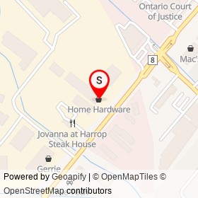 Home Hardware on Steeles Avenue East, Milton Ontario - location map