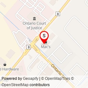 Louie's Diner on Steeles Avenue East, Milton Ontario - location map
