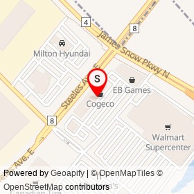 Milton Family Dental on Steeles Avenue East, Milton Ontario - location map