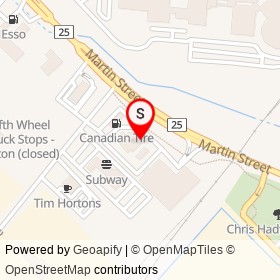 Starbucks on Martin Street, Milton Ontario - location map