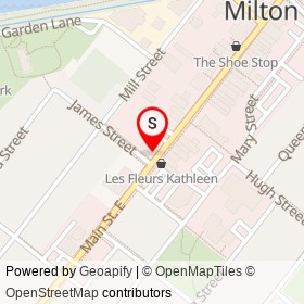 West End Smoke Shoppe on Main Street East, Milton Ontario - location map