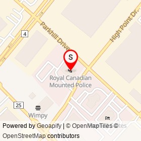 Royal Canadian Mounted Police on High Point Drive, Milton Ontario - location map