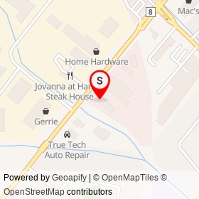 Halton Automotive Industrial Supply on Steeles Avenue East, Milton Ontario - location map