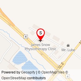 James Snow Physiotherapy Clinic on James Snow Parkway North, Milton Ontario - location map