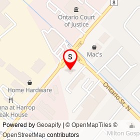 Husky on Steeles Avenue East, Milton Ontario - location map