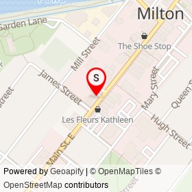 The Blue Room Spa on Main Street East, Milton Ontario - location map