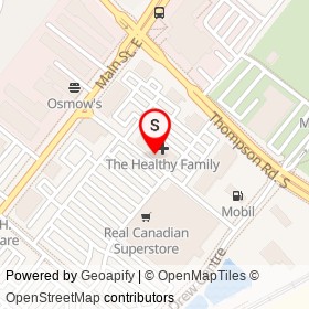 Opa! on Main Street East, Milton Ontario - location map