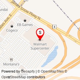 Walmart Supercenter on Steeles Avenue East, Milton Ontario - location map