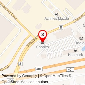 Chorizo on Steeles Avenue East, Milton Ontario - location map