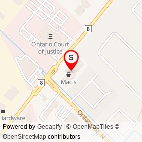Aji Sai Sushi on Steeles Avenue East, Milton Ontario - location map