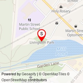 Livingston Park on , Milton Ontario - location map
