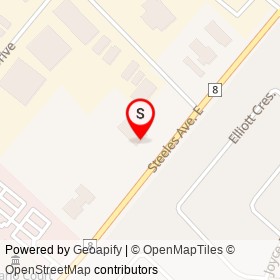 Milton Nissan on Steeles Avenue East, Milton Ontario - location map