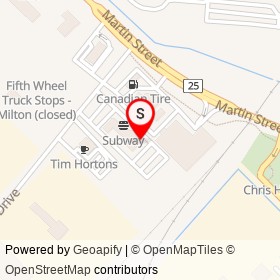 Swiss Chalet on Market Drive, Milton Ontario - location map