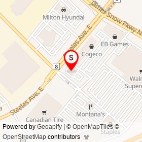 RBC on Steeles Avenue East, Milton Ontario - location map
