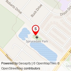 Sprucedale Park on , Milton Ontario - location map