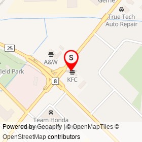 Taco Bell on Steeles Avenue East, Milton Ontario - location map