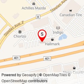 Mexx on Steeles Avenue East, Milton Ontario - location map